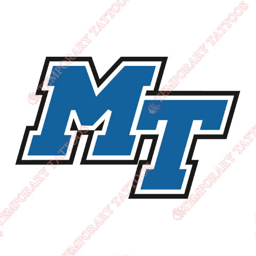 Middle Tennessee Blue Raiders Customize Temporary Tattoos Stickers NO.5086